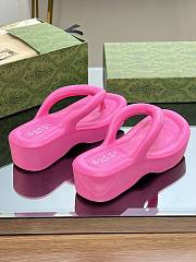 Gucci platform pink sandals - 5