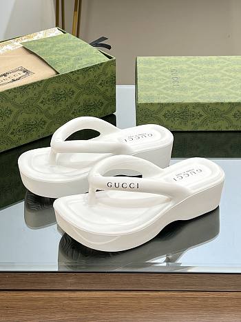 Gucci white platform sandals 