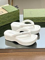 Gucci white platform sandals  - 4