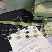 VCA bracelet gold / silver / rose gold green stone - 5