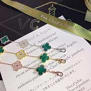 VCA bracelet gold / silver / rose gold green stone - 4