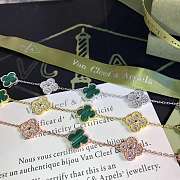 VCA bracelet gold / silver / rose gold green stone - 3