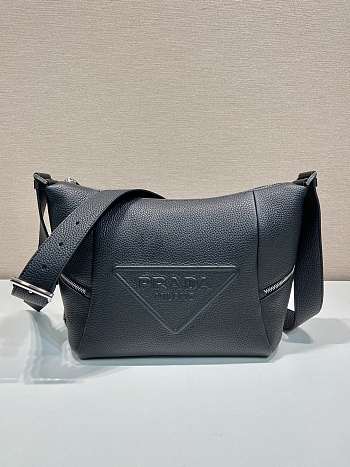 Prada 2VH165 black leather bag with shoulder strap bag 