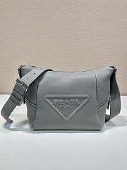 Prada 2VH165 gray leather bag with shoulder strap bag - 1