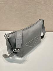 Prada 2VH165 gray leather bag with shoulder strap bag - 3