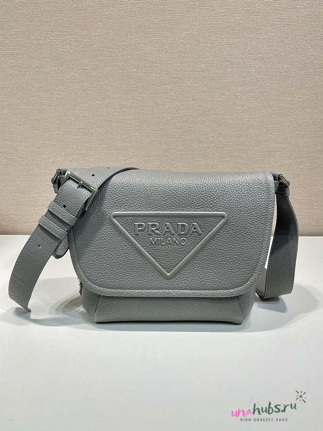 Prada 2VD056 gray leather bag with shoulder strap bag - 1