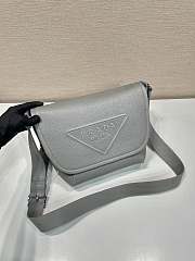 Prada 2VD056 gray leather bag with shoulder strap bag - 5