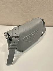 Prada 2VD056 gray leather bag with shoulder strap bag - 2