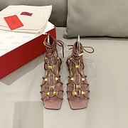 Valentino Brown Studed Flat Bohemian Sandals - 6