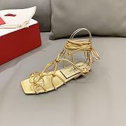 Valentino Golden Studed Flat Bohemian Sandals - 3