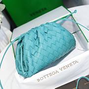 Bottega Veneta Pouch Mini Blue Leather Clutch  - 6