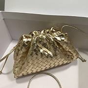 Bottega Veneta Pouch Mini Gold Leather Clutch  - 6