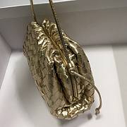 Bottega Veneta Pouch Mini Gold Leather Clutch  - 2