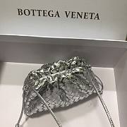 Bottega Veneta Pouch Mini Silver Leather Clutch  - 6