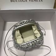 Bottega Veneta Pouch Mini Silver Leather Clutch  - 2