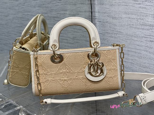 Dior D-Joy Small Lady Raffia Bag - 1