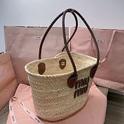 MIU MIU Palmito Raffia Shopping Bag - 5