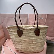 MIU MIU Palmito Raffia Shopping Bag - 3