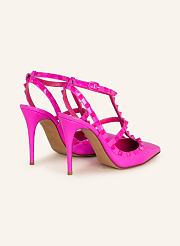 Valentino Garavani Rockstud Pink Neon Pumps  - 4