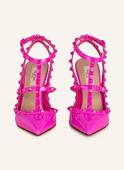 Valentino Garavani Rockstud Pink Neon Pumps  - 3