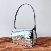 Valentino rockstud23 smooth silver shoulder bag - 3