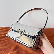 Valentino rockstud23 smooth silver shoulder bag - 4