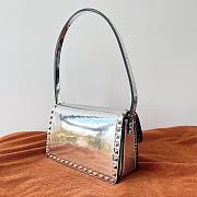 Valentino rockstud23 smooth silver shoulder bag - 6