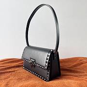 Valentino rockstud23 smooth all black shoulder bag - 2