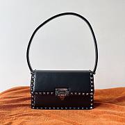 Valentino rockstud23 smooth all black shoulder bag - 3