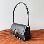 Valentino rockstud23 smooth black gold shoulder bag - 2