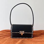 Valentino rockstud23 smooth black gold shoulder bag - 3