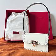 Valentino small rockstud23 smooth white shoulder bag - 1