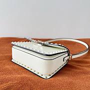 Valentino small rockstud23 smooth white shoulder bag - 3