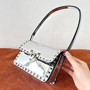 Valentino small rockstud23 smooth silver shoulder bag - 2