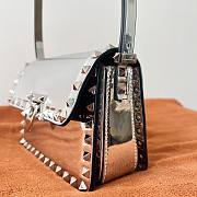 Valentino small rockstud23 smooth silver shoulder bag - 3