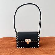 Valentino small rockstud23 smooth black shoulder bag - 6