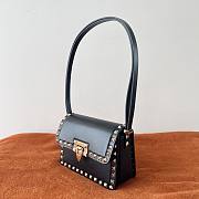 Valentino small rockstud23 smooth black shoulder bag - 5