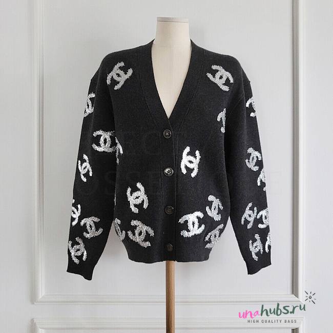 Chanel black cardigan - 1