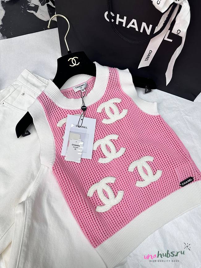 Chanel knitted pink tank - 1