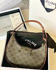 Celine Ava Triomphe canvas and calfskin bag  - 3