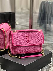 YSL Niki medium pink tweed should bag  - 2