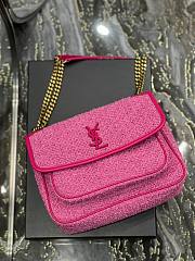 YSL Niki medium pink tweed should bag  - 3