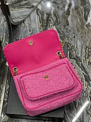 YSL Niki medium pink tweed should bag  - 6