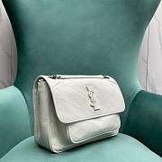 YSL Niki medium white leather should bag - 3