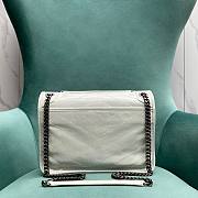 YSL Niki medium white leather should bag - 5