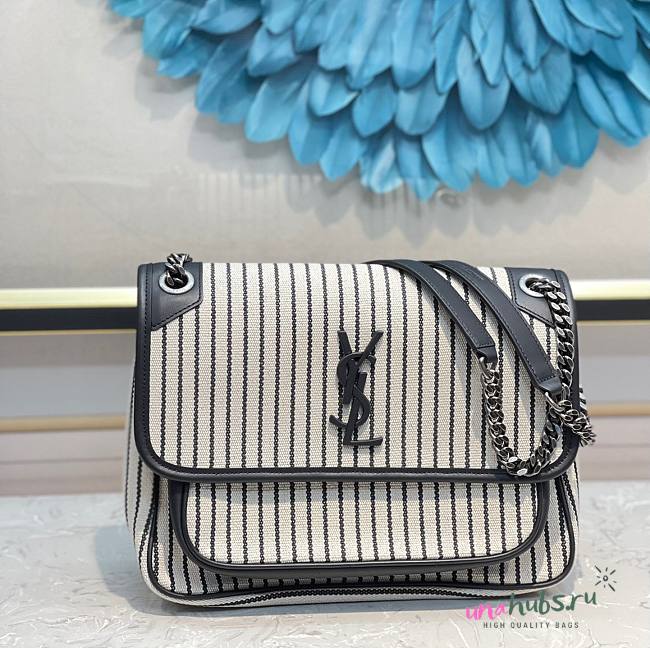 YSL Niki medium striped should bag - 1