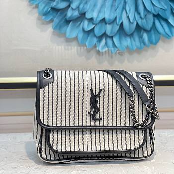 YSL Niki medium striped should bag