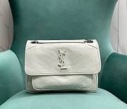 YSL Niki medium white leather should bag - 1