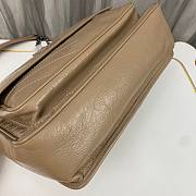 YSL Niki Large Beige Wrinkle Leather Bag - 5