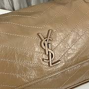 YSL Niki Large Beige Wrinkle Leather Bag - 2